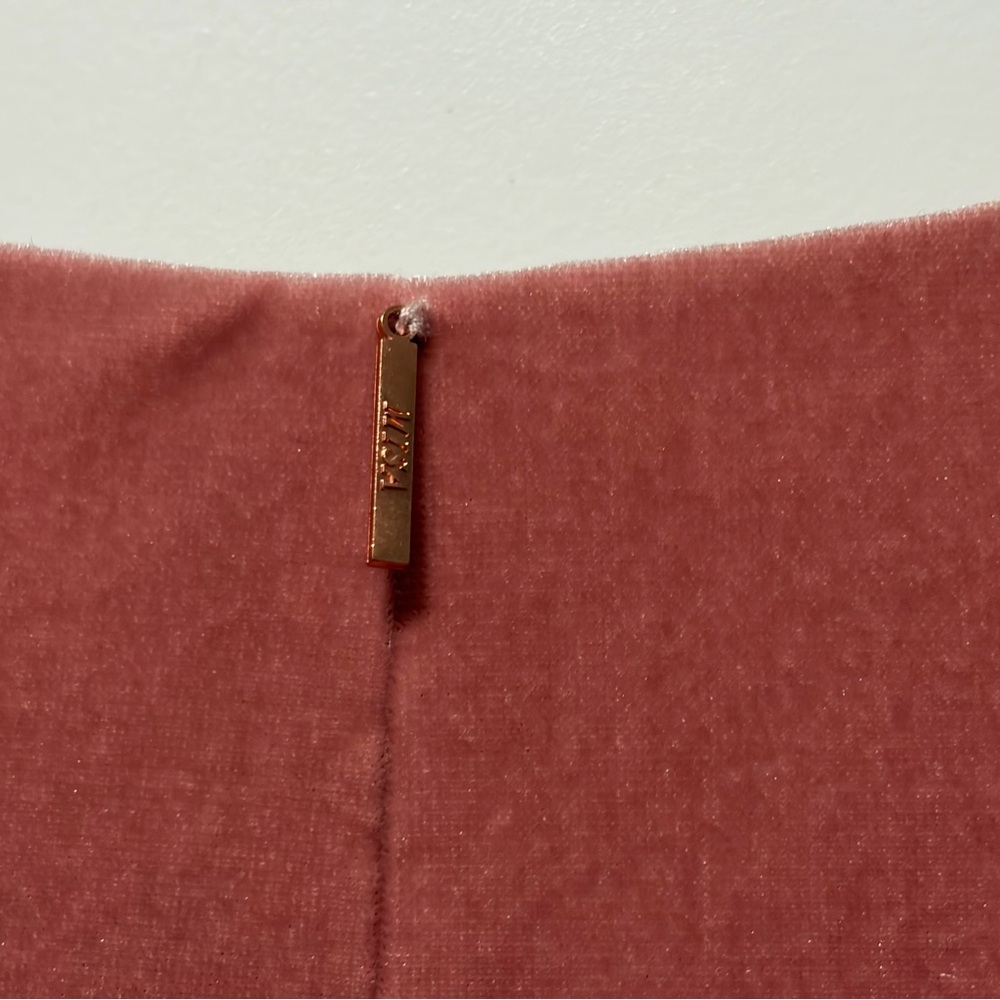MISA Los Angeles size Medium Carolina Dress in Rose Pink Velvet Midi Wrap Dress - Picture 12 of 15